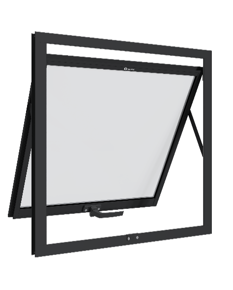 Janela maxim-ar aluminio sem grade vidro mini boreal - fitblack