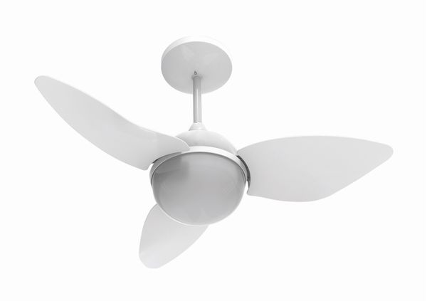 Ventilador de teto com 3 pás 220V Smart com controle remoto branco Aliseu