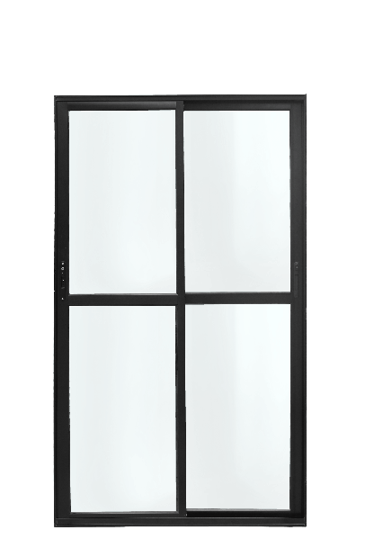 Porta de correr vidro 2f moveis lmagnum black 210x200 atlantica