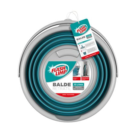 Balde Retrátil 10L Verde Esmeralda Flash Limp