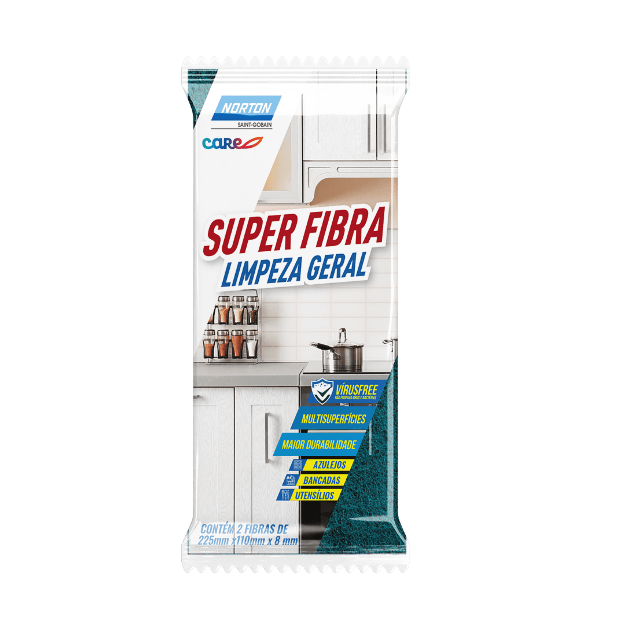 Aprenda a limpar rejunte sem dificuldades com 7 dicas 6 Super Fibra Limpeza Geral CJ 2un 110X225 Norton 2315556