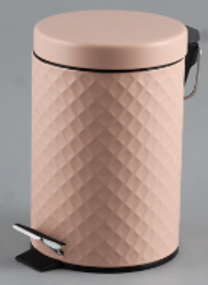 Lixeira 5L Metal Rosa