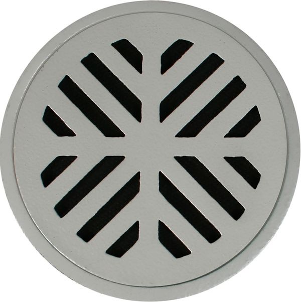 Conjunto grelha marfim redondo 10cm em liga de aluminio Costa Navarro