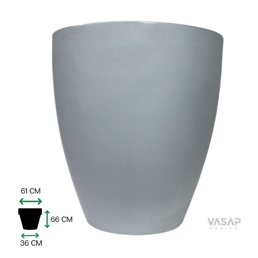 Vaso de Plástico Vietnamita 66 Cinza Claro