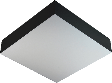 Plafon Valencia 04 Quadrado 36X36 Preto Para 4 Lampadas E27 Tualux