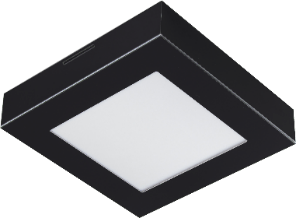 Plafon Led Valencia 9W 18X18 Preto 3000K Bivolt Tualux