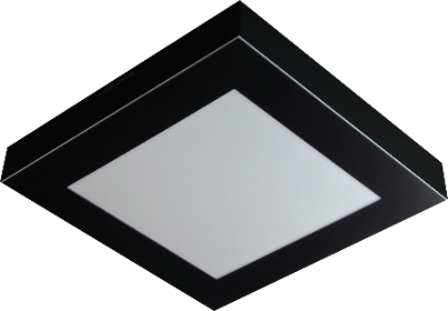 Plafon Led Valencia 16W 26X26 Preto 3000K Bivolt Tualux
