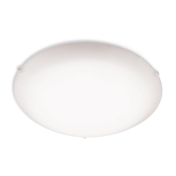 Plafon Decorativo Liso Redondo 25cm Para 1 Lâmpada E27 - Cristal - Branco - Blumenau