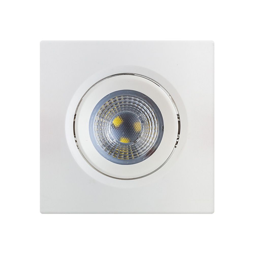 Veja como iluminar a sua casa com luzes spots 12 Spot de embutir base quadrada Easy LED com driver 3W 6500K branco Bronzearte 1555871