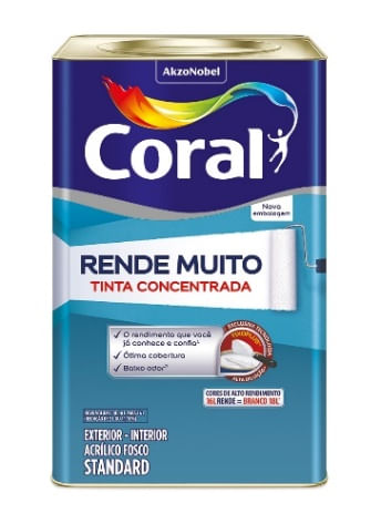 Conheça a tinta com tecnologia de maior rendimento 7 Rende Muito Azul Dos Andes 16L Coral 2413167
