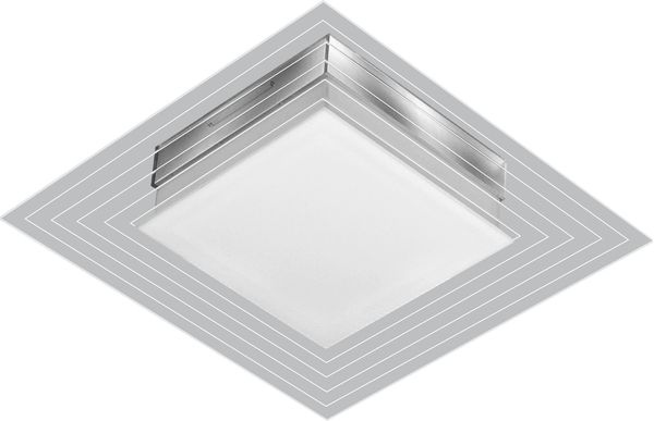 Arandela quadrada LED Tualux 25cm 9W bivolt 3000K amarela Lisboa