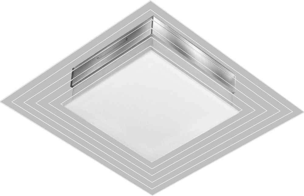 Arandela quadrada LED Tualux 25cm 9W bivolt 3000K amarela Lisboa