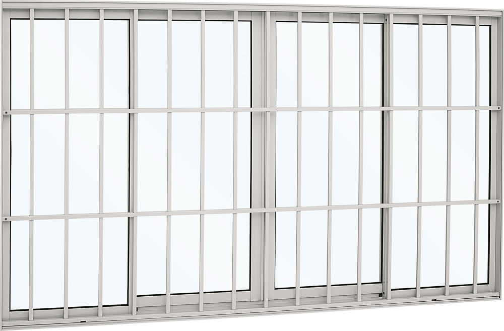 Veja alguns modelos de janela para mudar a decoração da casa 9 Janela De Correr 4 Fls C Gr 100X150X94Cm Branco Alumifort 2418380