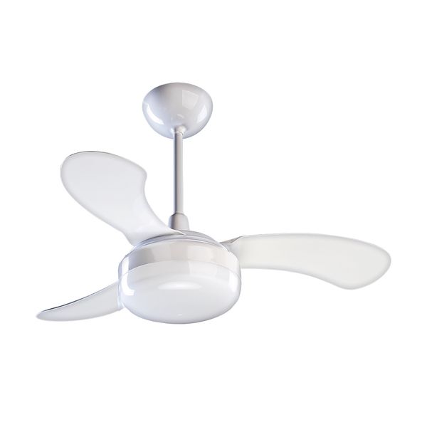 Ventilador de teto 110V com 3 pás Petit branco Ventisol
