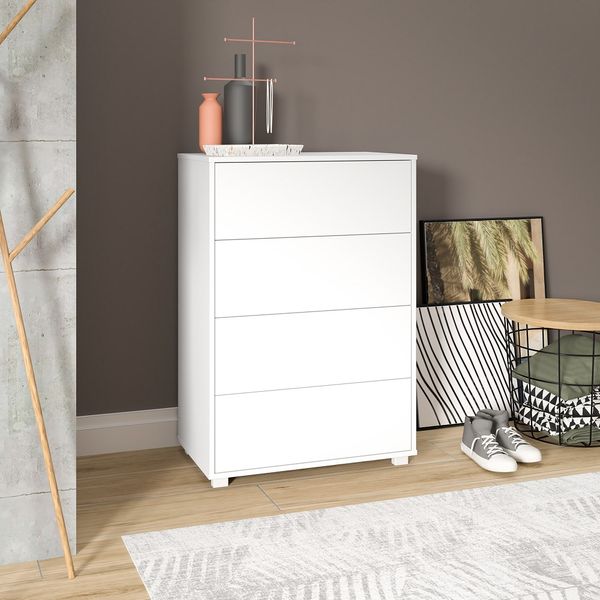 Sapateira 4 Portas Basculante Branco Mdp 15Mm