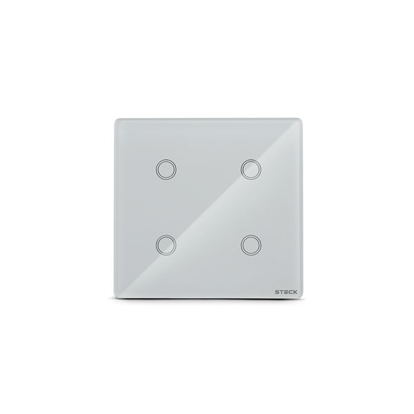 Interruptor Smarteck 4X4 4 Modulos Touch Branco