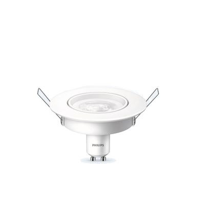 Spotkit Led Embutir GU10 Redondo 5W 2700K 350LM 100-240V Amarelo Phillips