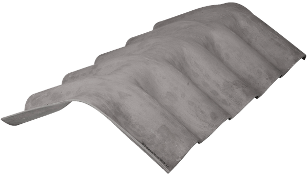 Telha Brasiit Cumeeira de Fibrocimento 110x50cm 5mm Normal 5° Cinza