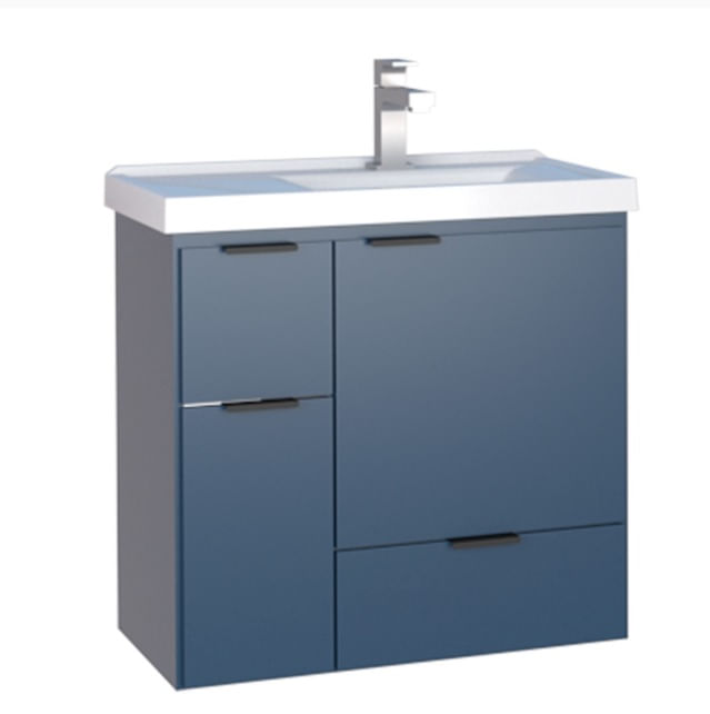 Confira algumas inspirações para armário de banheiro 16 toucador azul