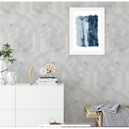 Papel de Parede Adesivo Rolo 3mx45cm Geométrico Elegante Grudado