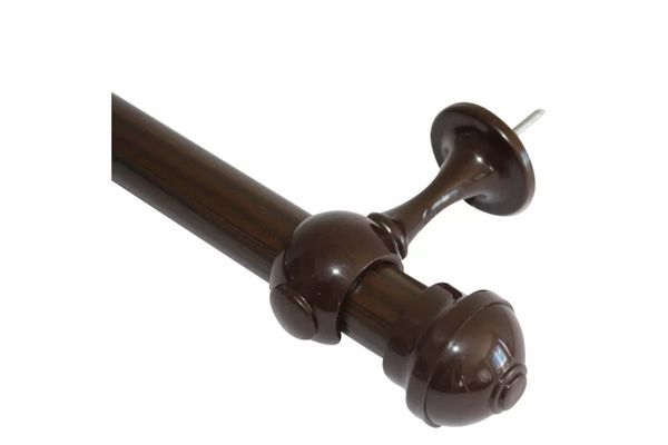 Kit varão para cortina 28mm x 3 metros tabaco Perfitec