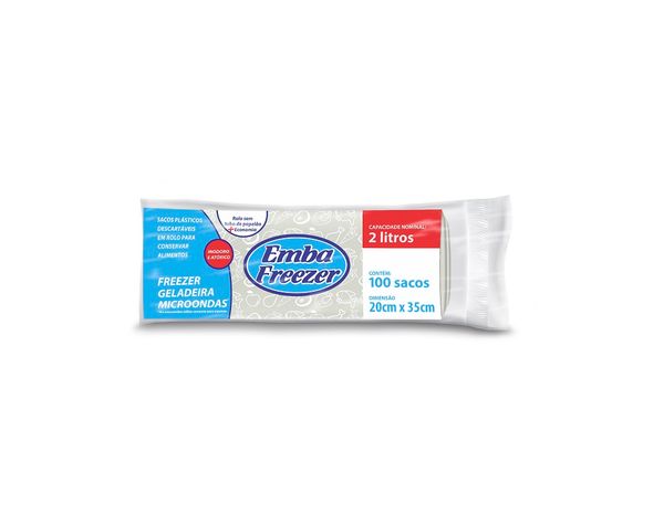 Saco Para Freezer Embafreezer 2 Litros 100 Sacos