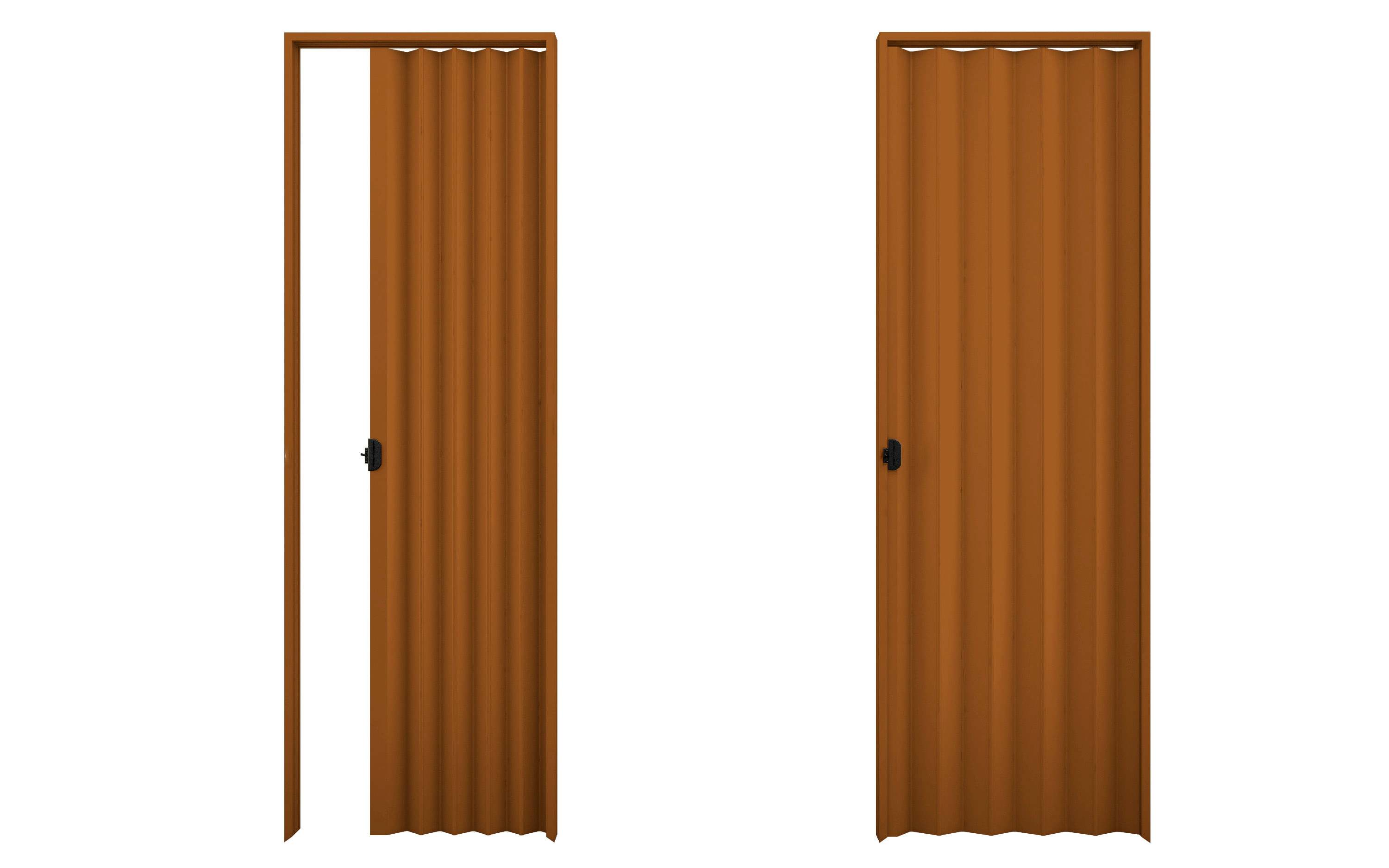 Veja a forma correta de instalar a porta sanfonada de PVC 8 Porta Sanfonada PVC Plasbil 70 cm x 210 cm Mogno 1764381