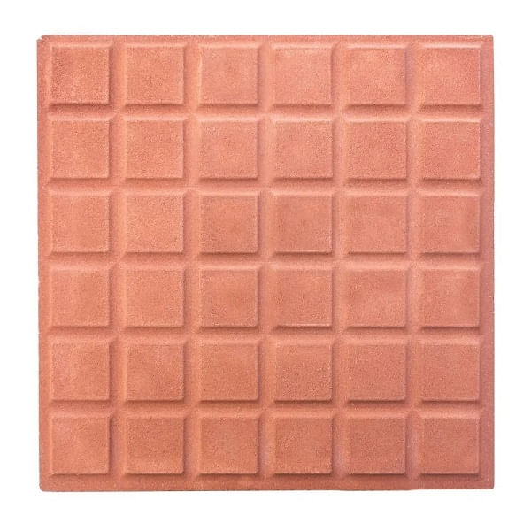Piso Ladrilho Hidráulico 36 Quadros Vermelho 30,7X30,7cm Caixa com 0,47 m² Borda Reta Cimartex