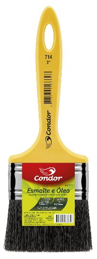 Aprenda a fazer pintura geométrica e deixe sua casa com ainda mais personalidade 5 Pincel Condor 714 3 Trincha Amarela 12X1 2478412