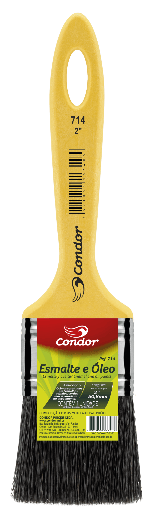 Conheça opções de tinta para madeira e escolha a ideal para a obra 1 Pincel Condor 714 2 Trincha Amarela 12X1 2478439