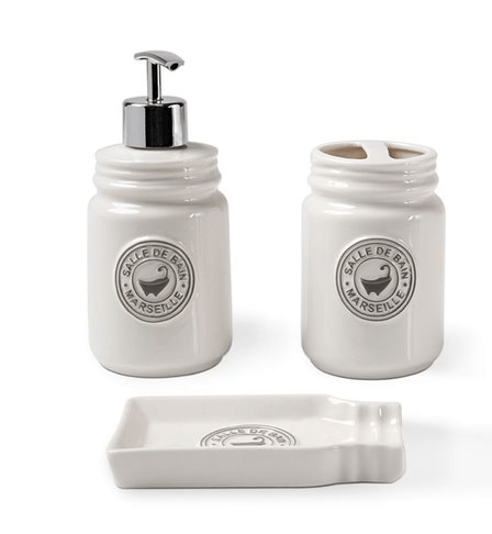 Veja 4 dicas incríveis para renovar a decoração da sua casa 4 Conjunto Banho Pottery 3 Pecas Branco Brinox 2485583