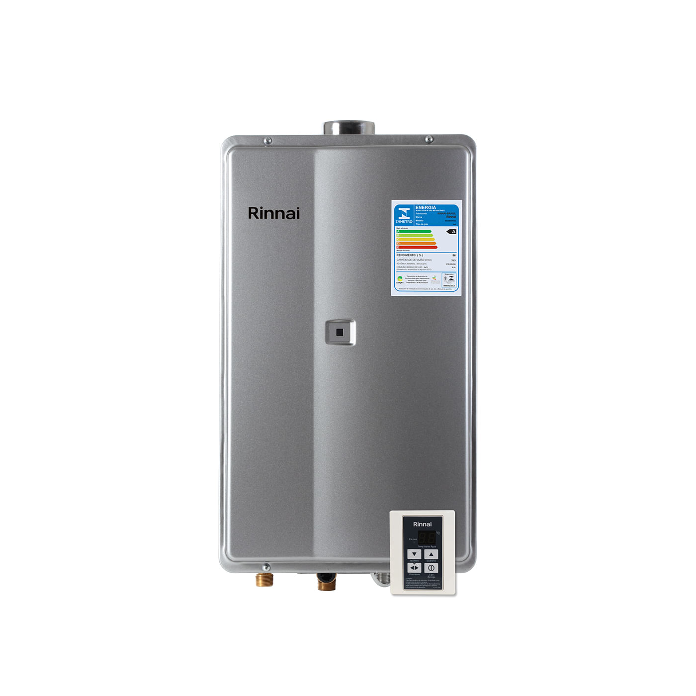 Saiba escolher entre climatizador e aquecedor 12 Aquecedor de Agua a Gas Digital REU 2802 FEC 355L GN Prata Bivolt Rinnai 1360566