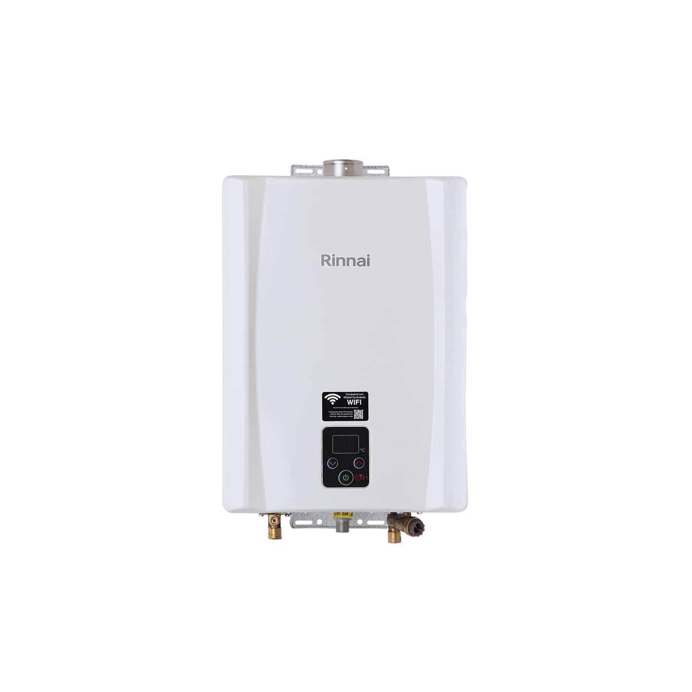 Aquecedor de Agua a Gas Digital REU E210 FEH 21L GLP Branco Bivolt Rinnai 1505050