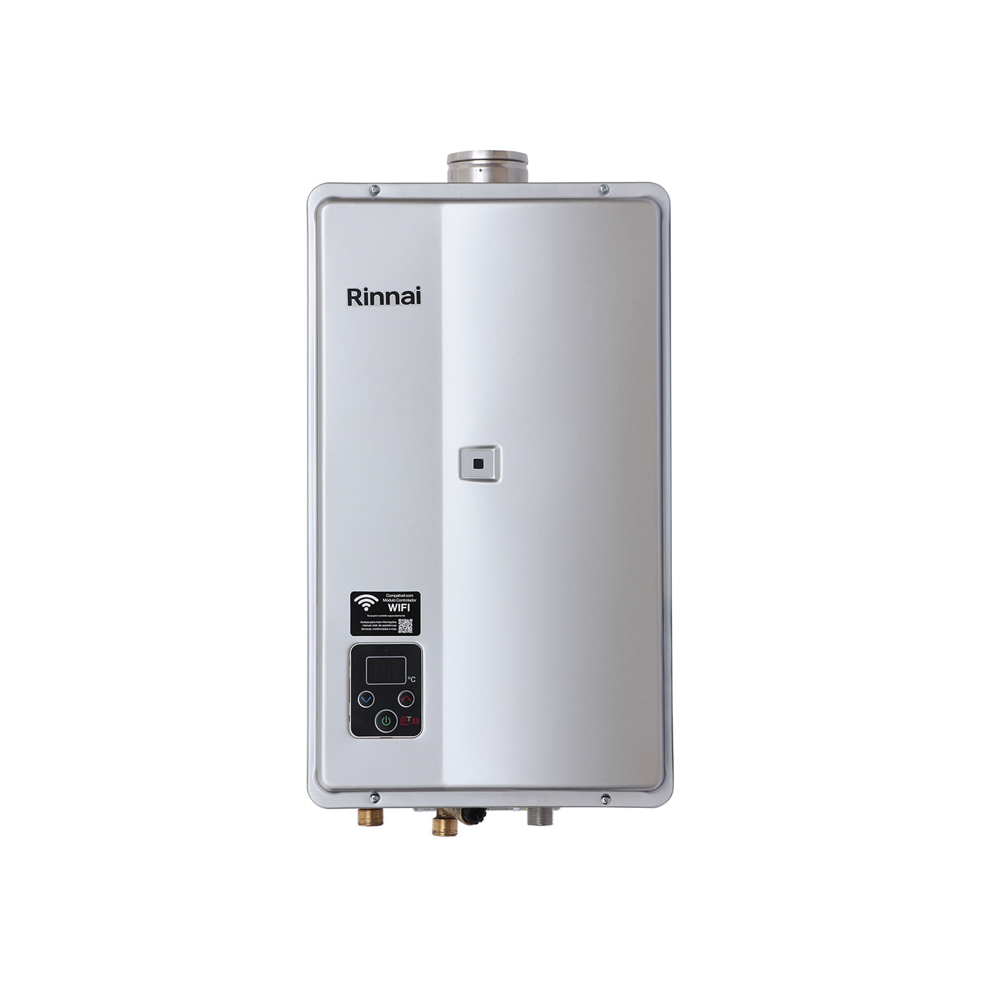 Aquecedor de Agua a Gas Digital REU E330 FEH 325L GN Prata Bivolt Rinnai 1601652