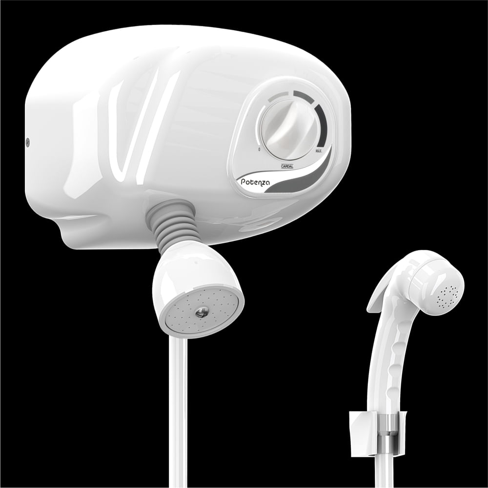 Como funciona o pressurizador de água 10 Ducha Com Desviador Pressurizador 7800w 220v Aq035 Branco Potenza Cardal 877522