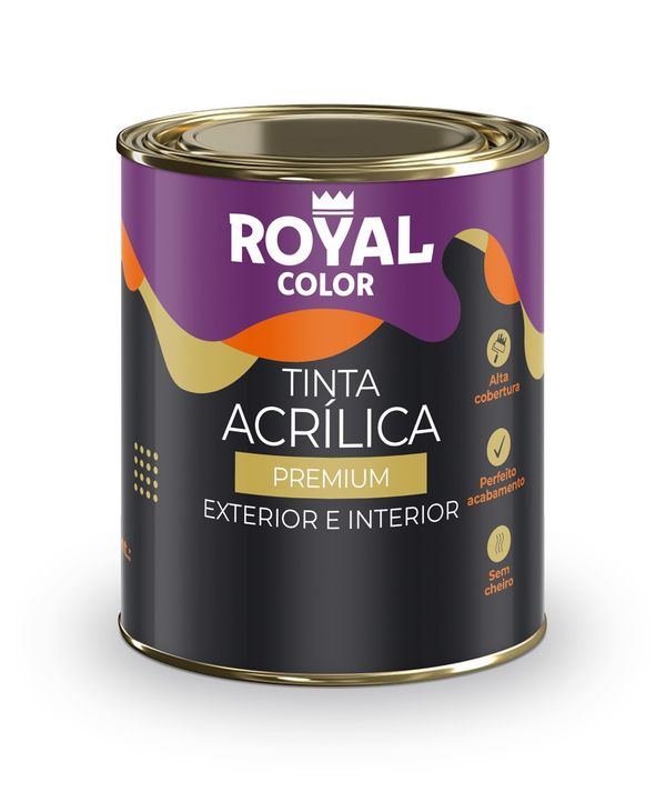 Tinta Acrílica Fosco 0,8ml Premium Base Média Royal Color Tinta Acrílica Fosco 0,8Ml Premium Base Média Royalcolor