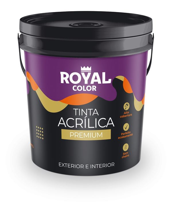 Tinta Acrílica Fosco 16L Premium Base Média Royal Color Tinta Acrílica Fosco 16L Premium Base Média Royalcolor