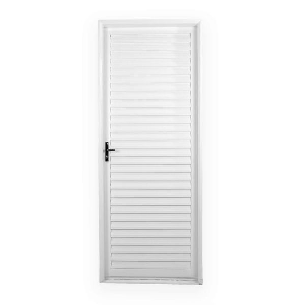 Porta Laminada 215X85Cm Req 12 Aço Branco Minasul Esquerda Mgm
