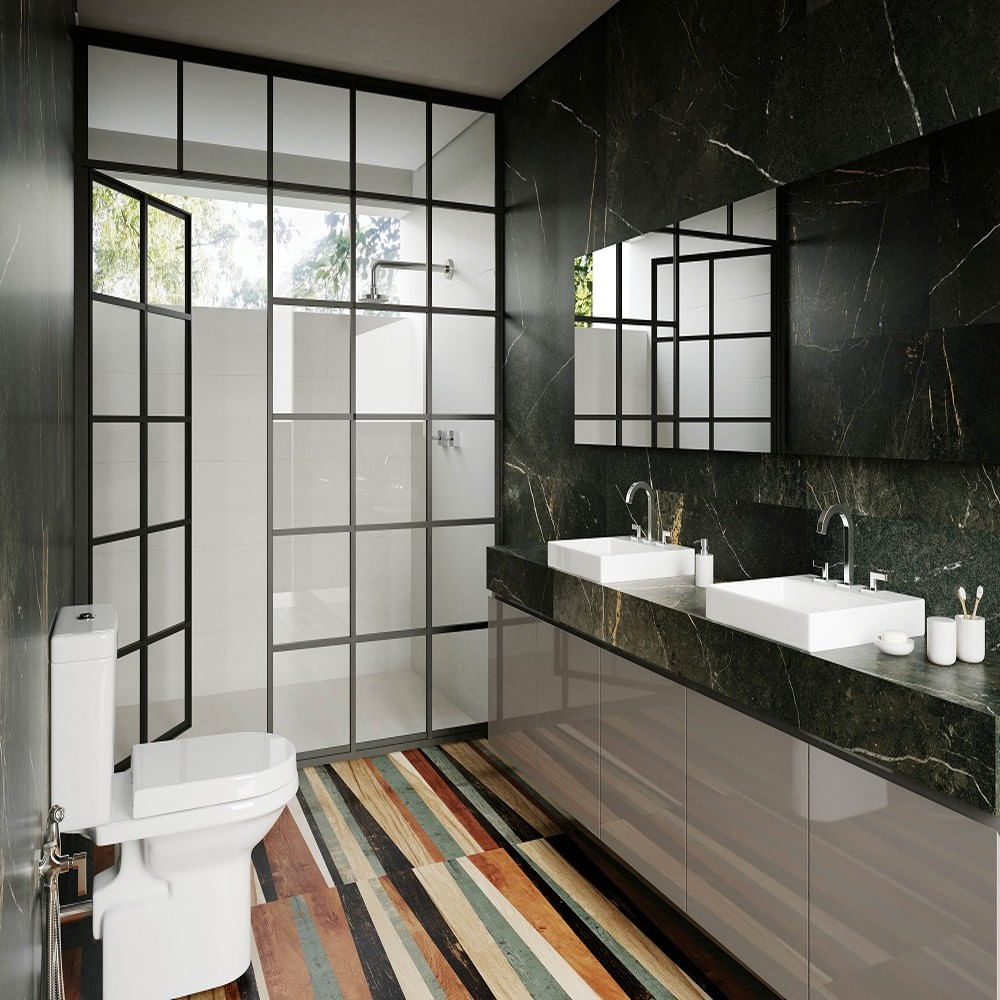 Conheça o revestimento de porcelanato marmorizado e saiba como usá-lo 15 Porcelanato Talc HD 80x80cm retificado Ceusa 1368486 1