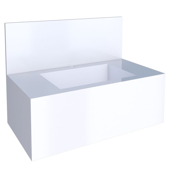 Bancada Porcelanato Bergamo 83,5X30X45 Branco Liso Cozimax