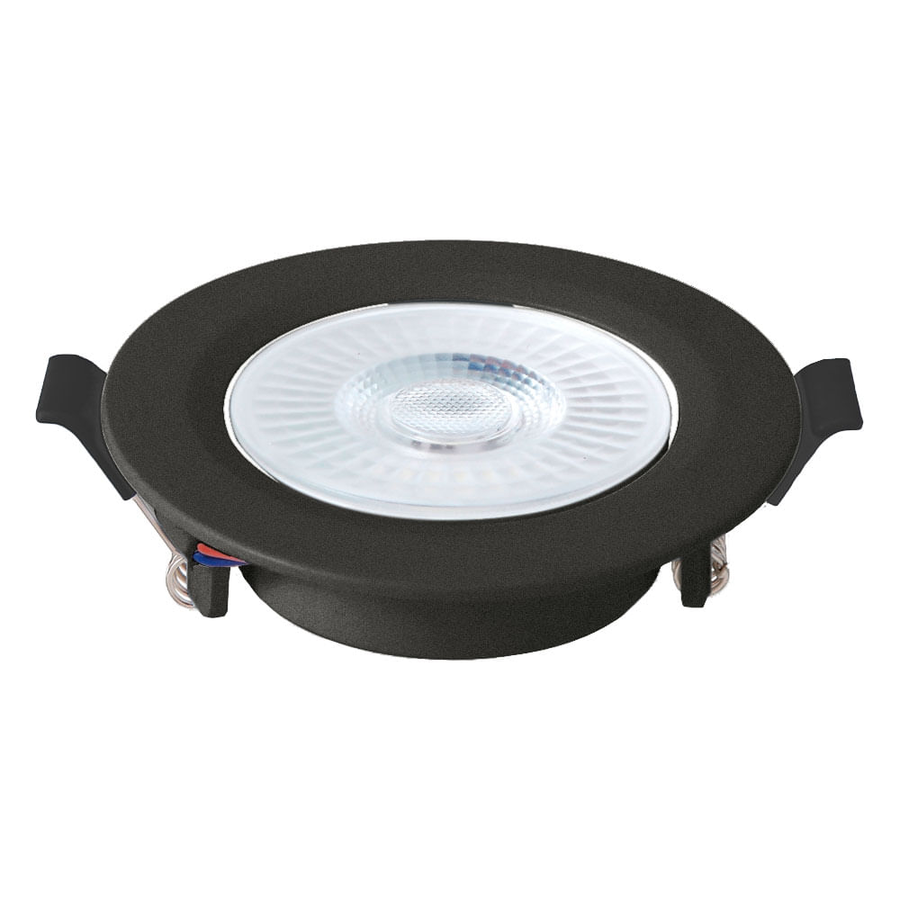 Spot Slim Led Embutir Redondo Bivolt 6W 6500K Preto Blumenau