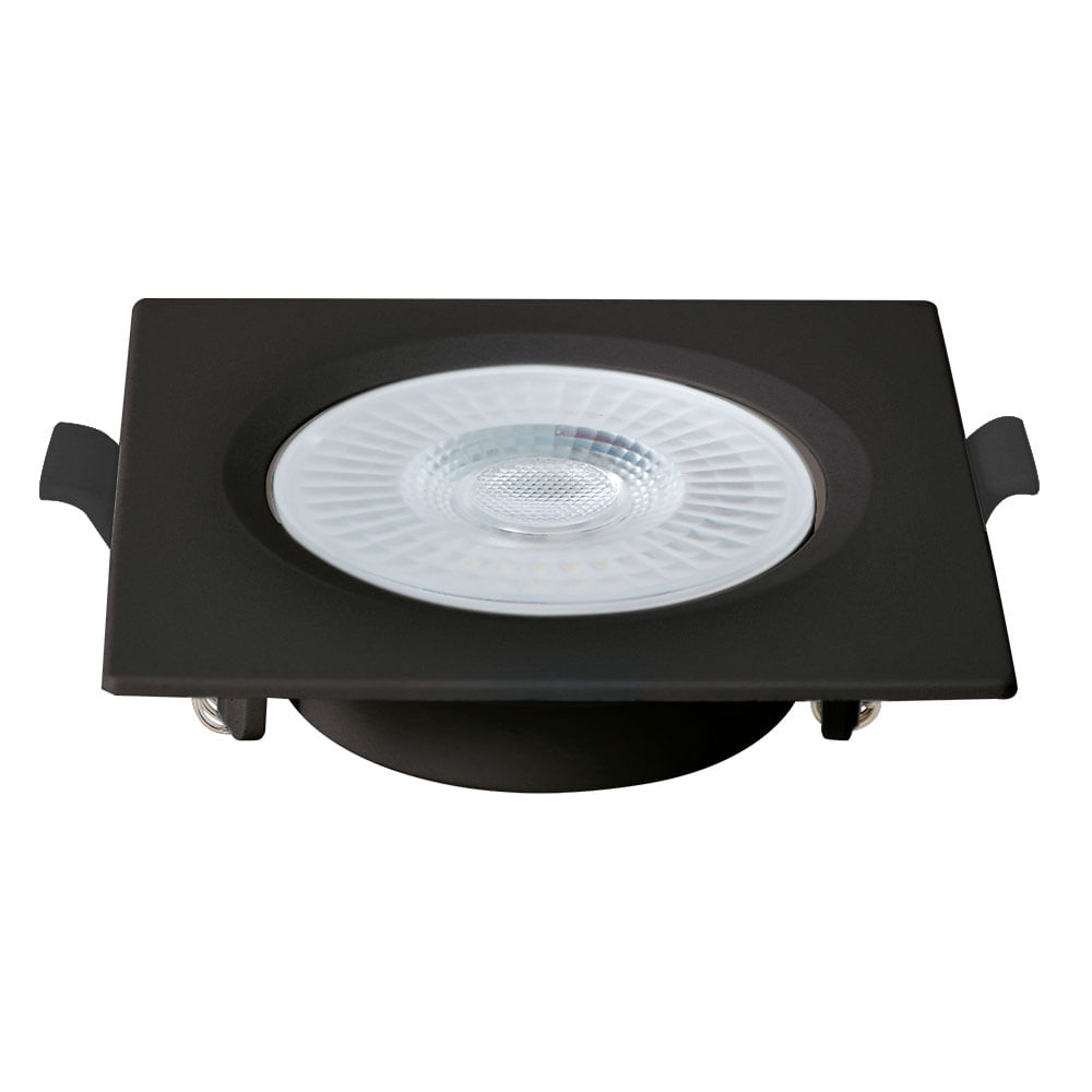 Spot Slim Led Embutir Quadrado Bivolt 6W 6500K Preto Blumenau