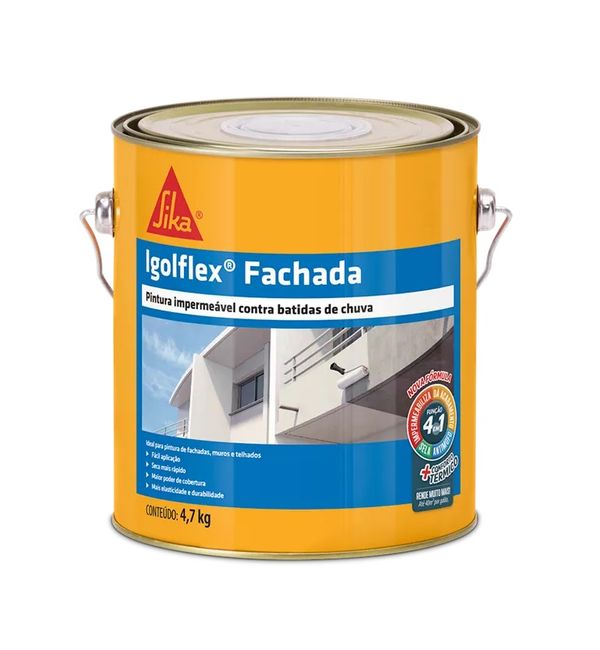 Pintura Impermeável Igolflex Fachada Branco 4,7Kg Sika