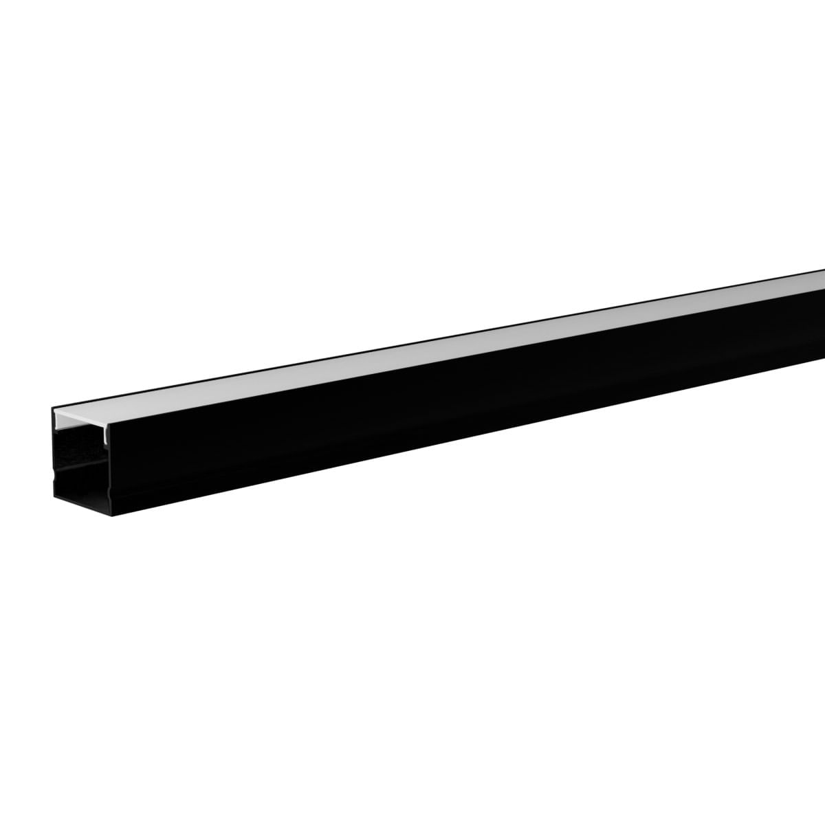 Perfil De Sobrepor Alumínio 1 Metro 19,6X20Mm Preto Llumm Bronzearte