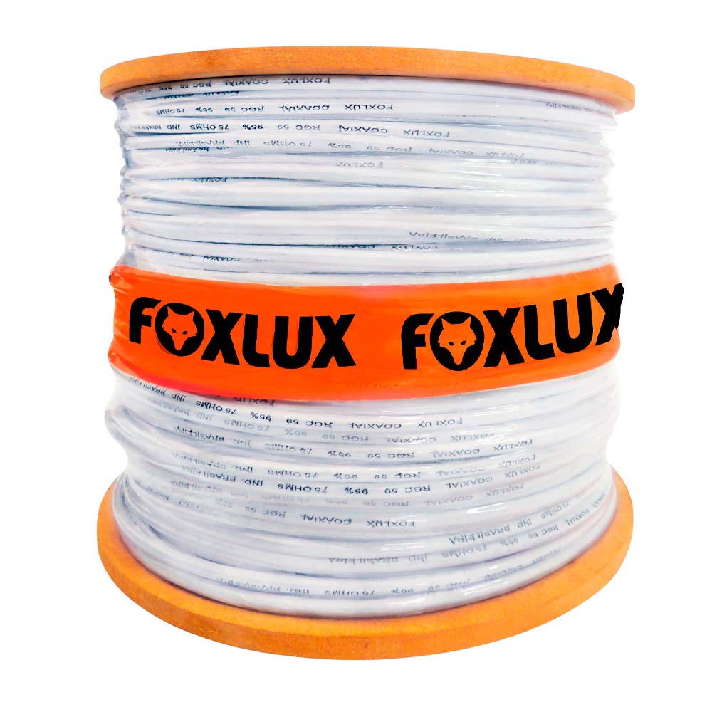 Cabo Coaxial RG6 95% Foxlux TV Digital / Antena / CFTV (Por Metro)