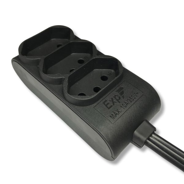 Extensão 2P E T Preto 3M Exp