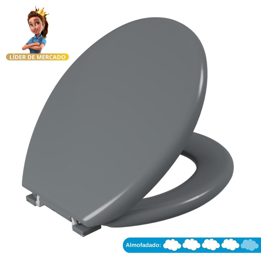 Assento sanitário, um item indispensável que alia conforto e higiene 8 Assento Almofadado Oval Cinza Astra 246310 1