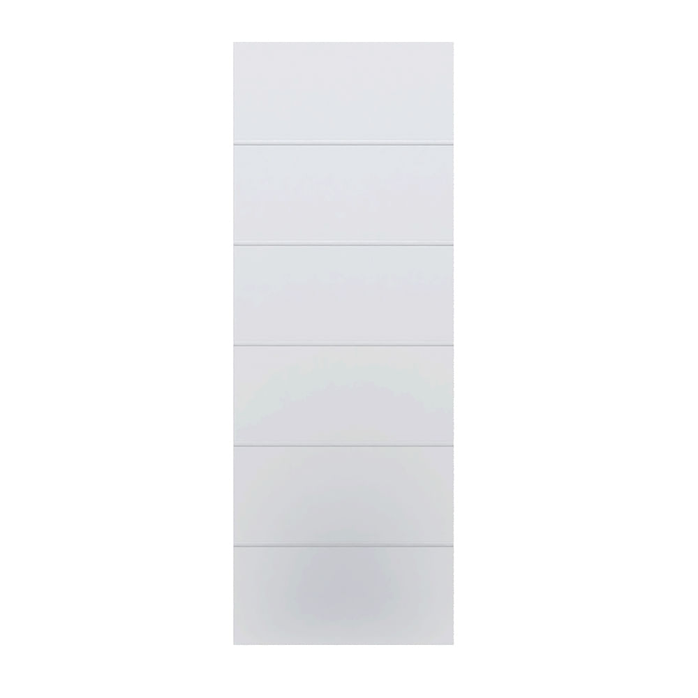 Veja alguns tipos de portas de madeira para colocar na sua casa 8 Folha Porta Bella Mdp Solida Pintado Branco 210x82 Vert 1388762 1
