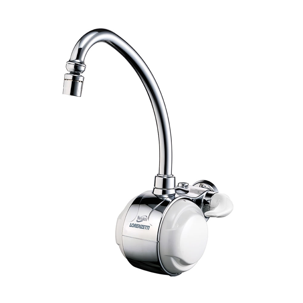 Saiba como escolher uma torneira elétrica com dicas práticas 11 Torneira Eletrica Versatil Branca Cromada 5500w 220v Lorenzetti 220094 1