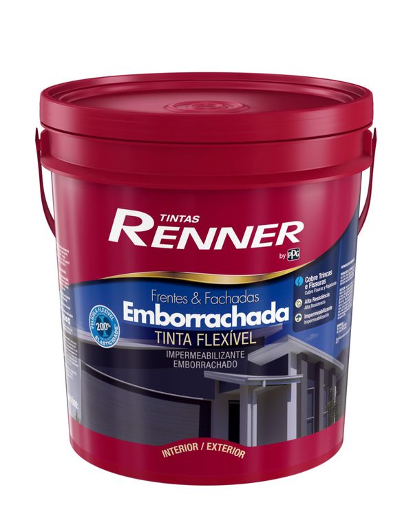 Tinta Frentes e Fachadas Emborrachada Fosco 16L Base Pastel Renner